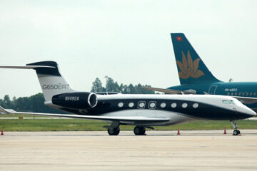 Loại máy bay phản lực Gulfstream G650ER mà Sun Air sẽ khai thác - Ảnh: TUẤN PHÙNG
