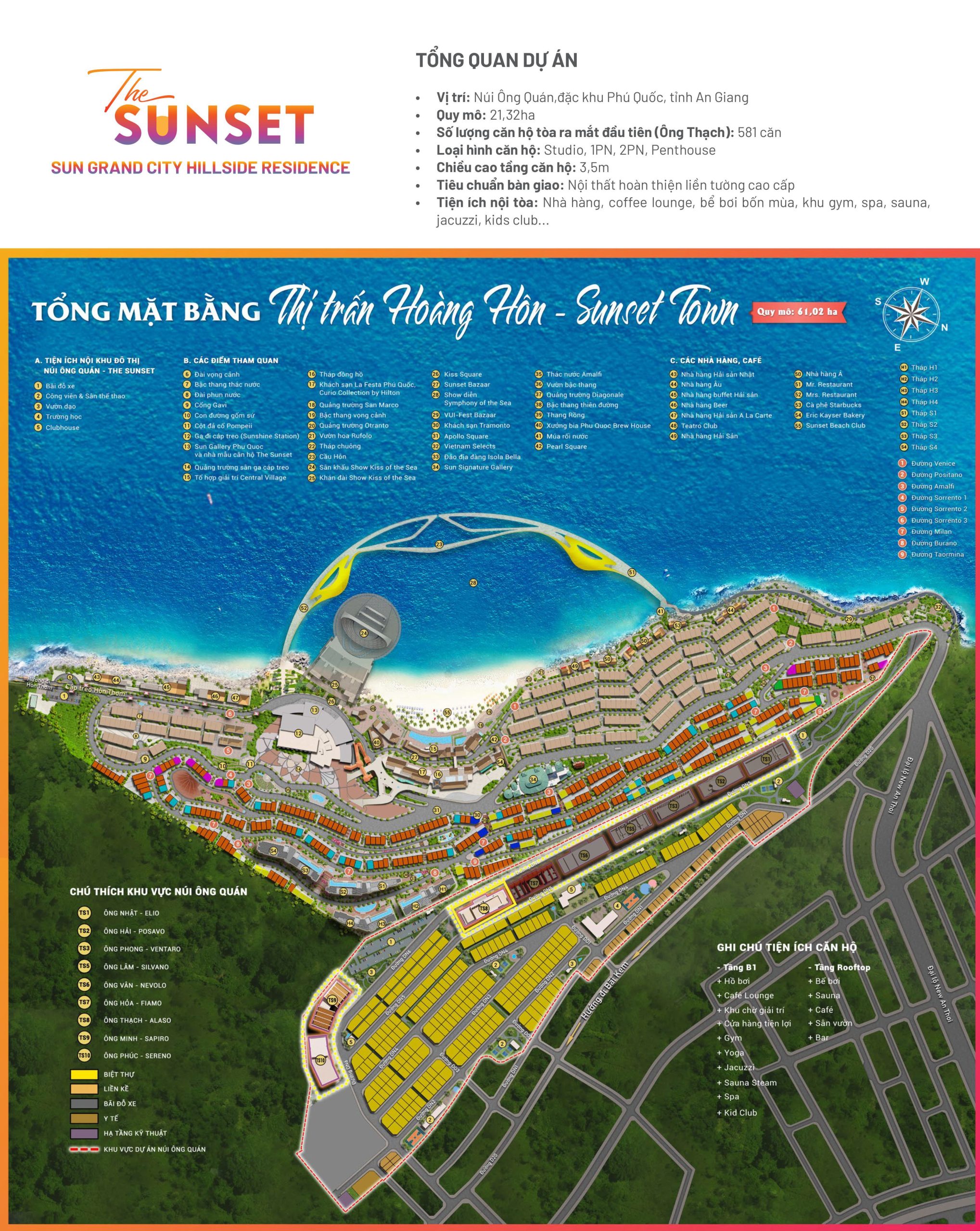 Tổng quan The Sunset - Sun Grand City Hillside Phu Quoc